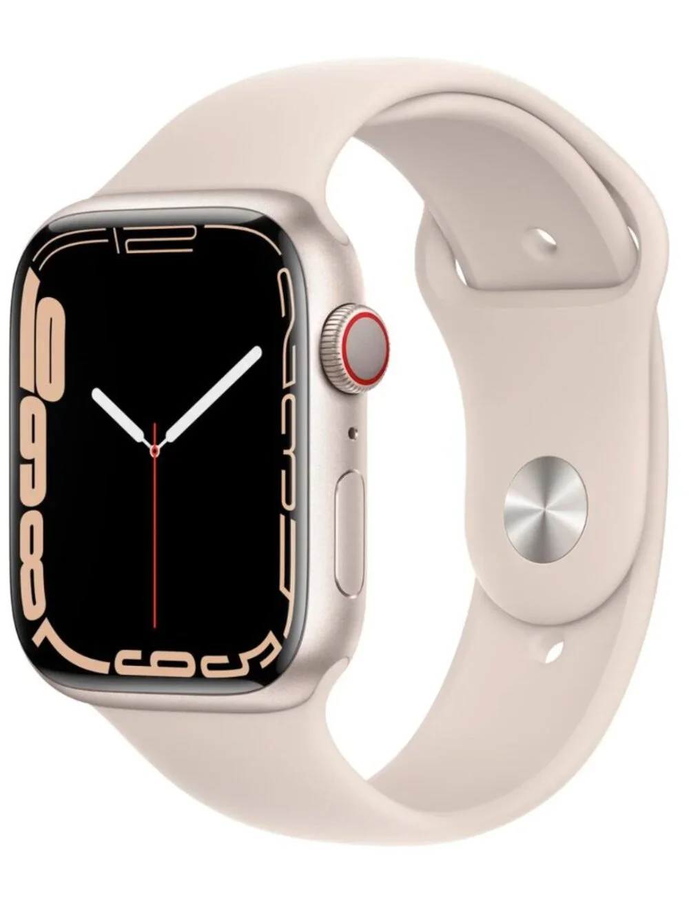 Apple - Watch Series 7 GPS + Cellular, 41mm Starlight Aluminum & Starlight Band